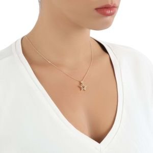 Yıldız Figürlü Zirkon Kolye Gold