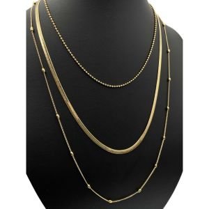 Chn-0140-49 Kombin Kolye Gold