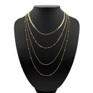 Chn-0140-83 Kombin Kolye Gold