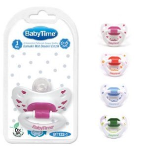 Babytime Damaklı Mat Desenli Emzik No:1 0-6 Ay BT122-1