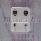 Nina Beyaz Turquise Küpe 12'li