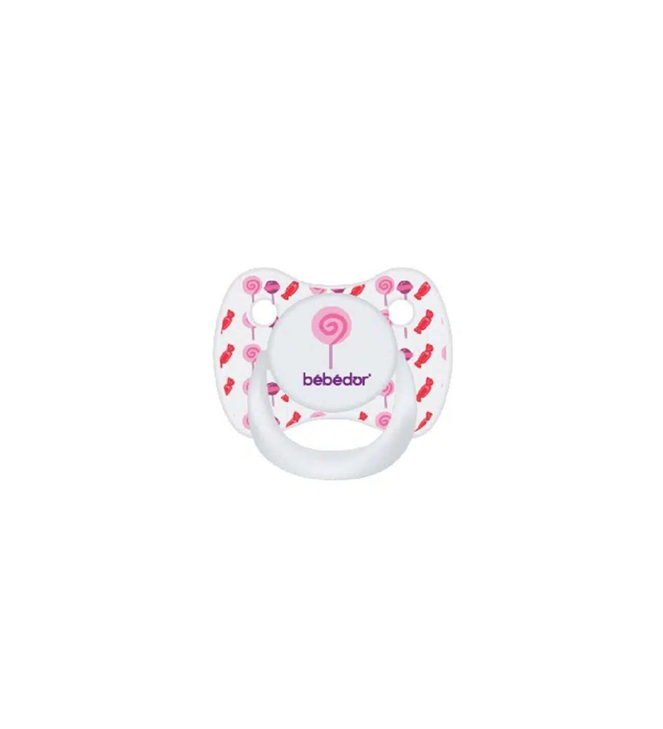 Bebedor Silikon Damaklı Tritan Emzik 0-6 Ay Pembe Şeker 171