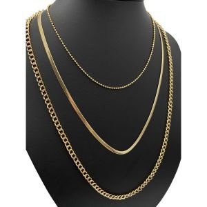 Chn-0140-73 Kombin Kolye Gold