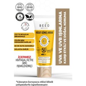 Bee'o Apicare Avantajlı Paket - Vücut Güneş Kremi 80 ml + Yüz Güneş Kremi 40 ml + Çocuk Güneş Kremi 80 ml + Güneş Sonrası Losyon 80 ml + Plaj Çantası Hediyeli