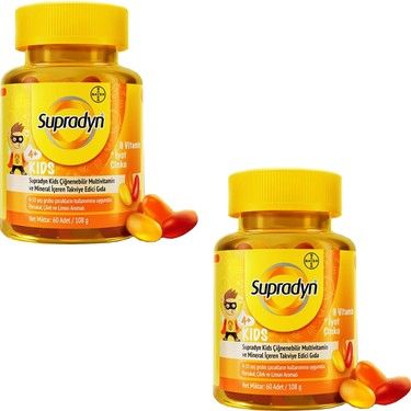 Supradyn Kids Multivitamin ve Mineral İçeren Çiğnenebilir 60 Tablet - 2 Adet