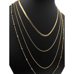 Chn-0140-127 Kombin Kolye Gold