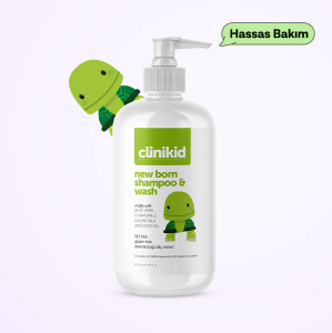 Clinikid Doğal Yenidoğan Şampuan ve Duş Jeli 250 ml