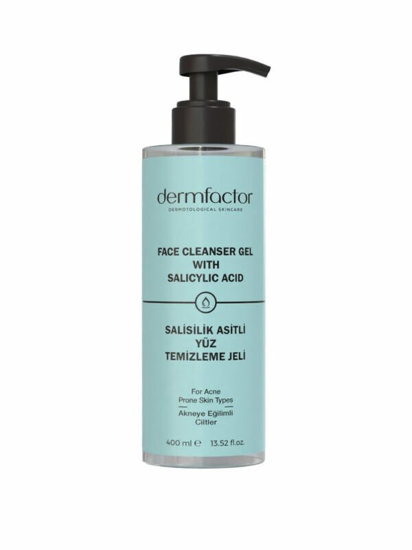 Dermfactor Salisilik Asitli Yüz Temizleme Jeli Akneye Eğilimli Ciltler 400 ml