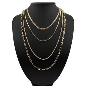 Chn-0140-117 Kombin Kolye Gold