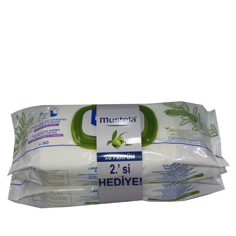 Mustela Zeytinyağlı Alt Temizleme Mendili 50li 2.si HEdiye