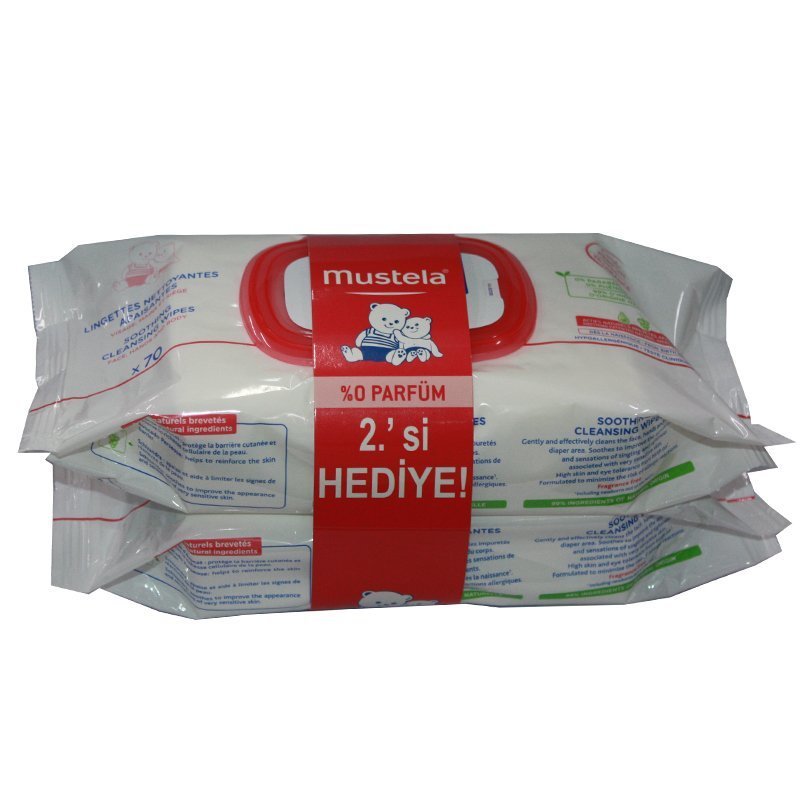 Mustela Çok Hassas Ciltler İçin Temizleme Mendili 70li 2.si HEdiye