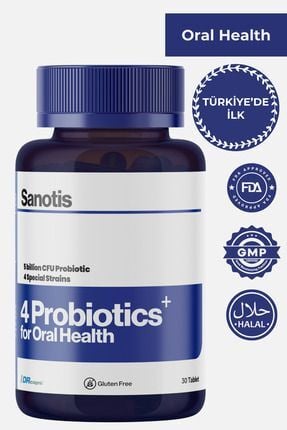 Sanotis 4 Type Probiotics For Oral Health Ağız ve Diş Sağlığı İçin Probiyotik 30 Tablet