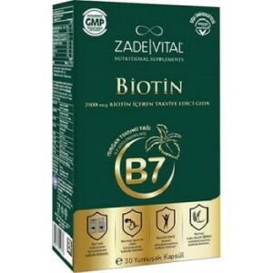 Zade Vital Biotin Farte 5000 mcg 30 Yumuşak Kapsül