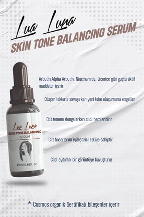 Lua Luna Skin Tone Balancing Arbutin Renk Tonu Eşitleyici Serum 20 ml