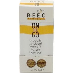 Bee'o On The Go Propolis Zerdeçal Zencefil Tarçın ve Ham Bal Karışımı 7 gr 7'li Paket