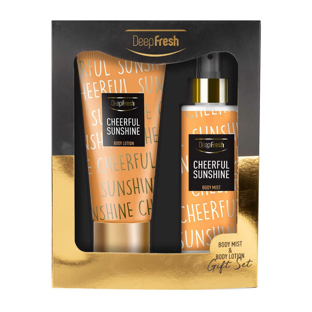 DeepFresh Cheerful Sunshine Kutulu Hediye Seti - Vücut Spreyi 200 ml + Vücut Losyonu 200 ml