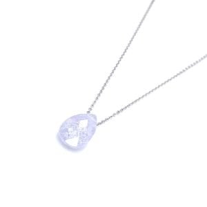 Beyaz Elmas Kesim Buz Taşı Kolye Gümüş