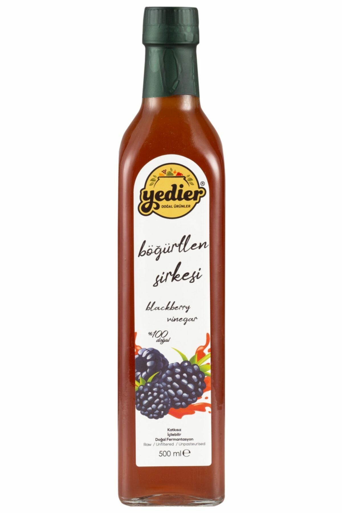 Yedier Katkısız Böğürtlen Sirkesi 500 ml