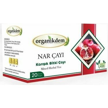 Organikdem Nar Bitki Çayı 20 Süzen Poşet
