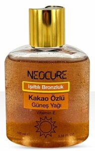 Neocure Işıltılı Bronzluk Kakao Özlü Güneş Yağı 100 ml