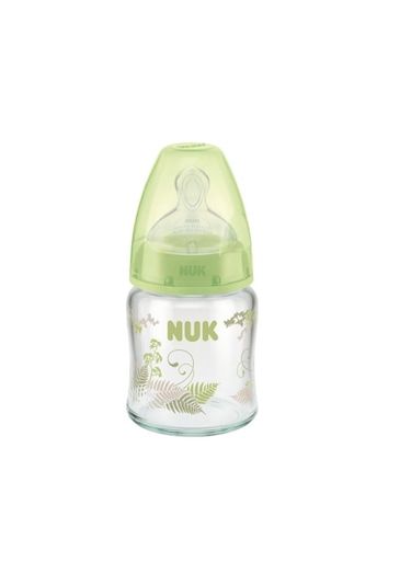 Nuk First Choice Plus 0-6 Ay Cam Biberon 120 ml - Yeşil