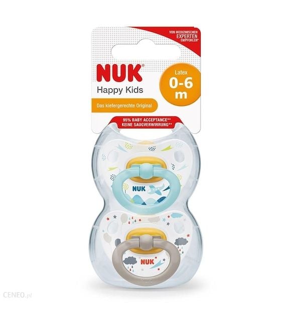 Nuk Happy Kids Kauçuk Emzik 0-6 Ay 2'li