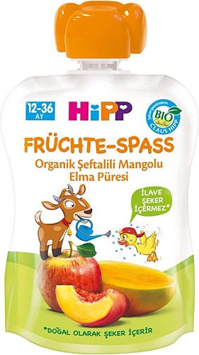 Hipp Organik Şeftali Mango Elma Püresi 90 gr
