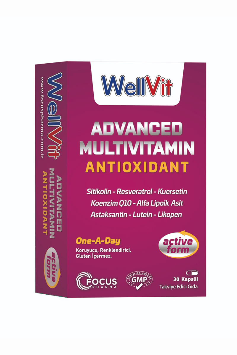 Wellvit Advanced Multivitamin Antioxidant 30 Kapsül