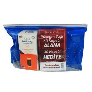 Zade Vital Ruşeym Yağı 60 Kapsül Alana 30 Kapsül Hediye