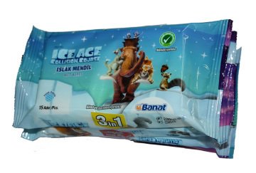 Banat İce Age Islak Mendil 3lü 15 Adet