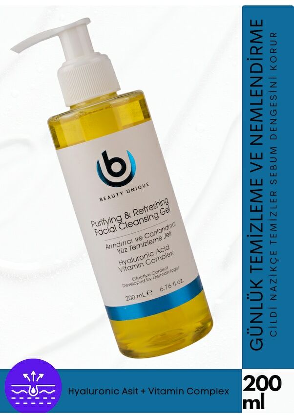 Beauty Unique Purifying and Refreshing Facial Cleansing Gel Arındırıcı ve Canlandırıcı Jel 200 ml
