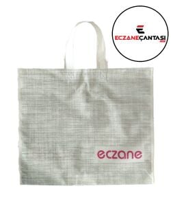 500 Adet Eczane Çantası Kanaviçe Kulplu Körüklü Büyük Bez Çanta 40x34x7