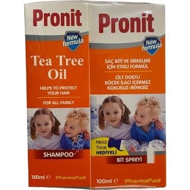 Pronit Bit Spreyi 100 ml + Şampuan 150 ml - Çelik Tarak Hediyeli