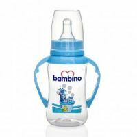 Bambino T-066 Naturel PP Kulplu Biberon 250 ml - Mavi