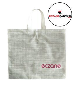 Eczane Çantası Kanaviçe Kulplu Körüklü Büyük Bez Çanta 40x34x7 50 li Paket