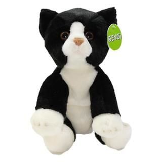 Mercan Oyuncak Sevimli Siyah Kara Kedi Peluş Oyuncak 30 cm