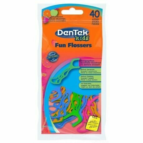 Dentek Fun Flossers Çocuk Arayüz Diş İpi Floss Stick 40 Adet