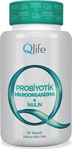 Qlife Probiyotik Microorganizma + İnulin 30 Kapsül