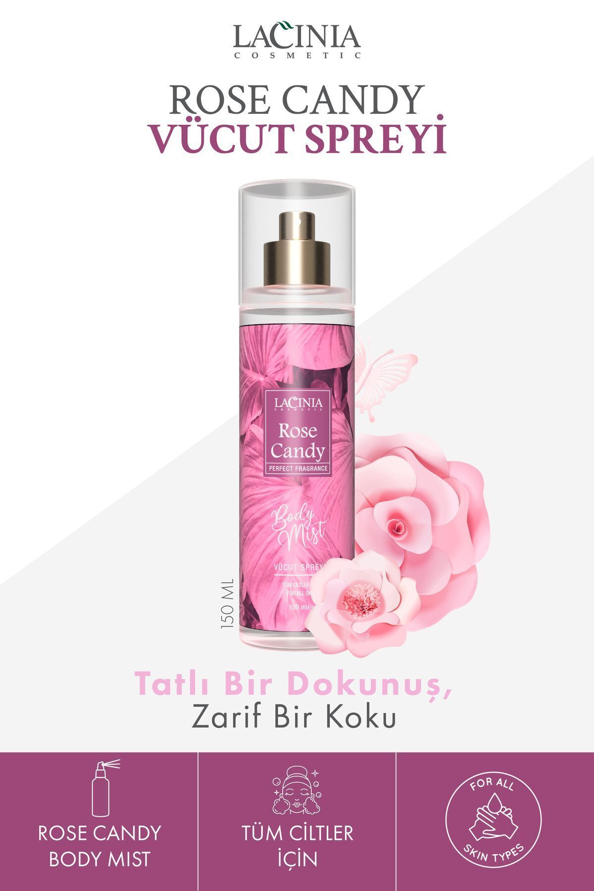 Lacinia Body Mist Rose Candy 150 ml