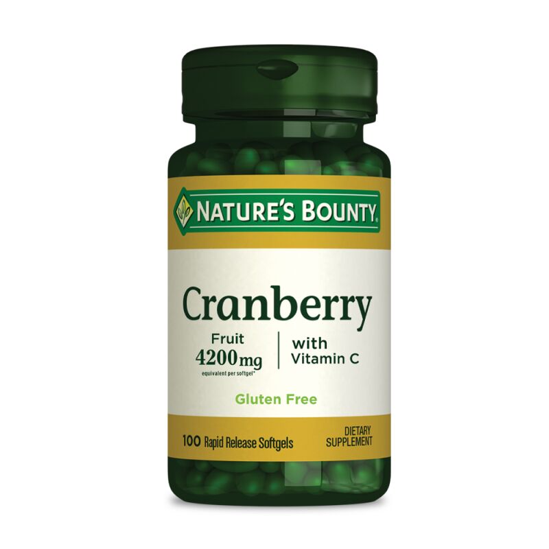 NATURES BOUNTY CRANBERRY WITH VITAMIN C 100 SOFTGEL