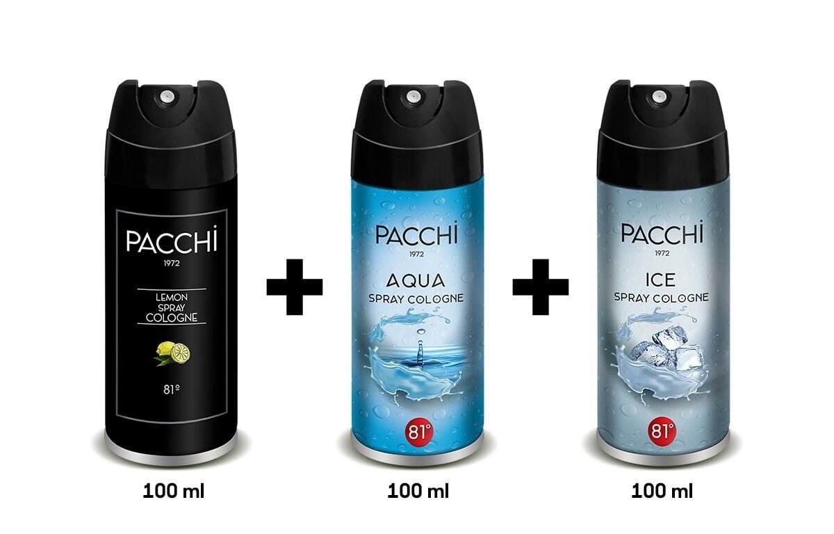 Pacchi Sprey Aqua Kolonya 81 Derece 100 ml