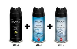 Pacchi Sprey Aqua Kolonya 81 Derece 100 ml