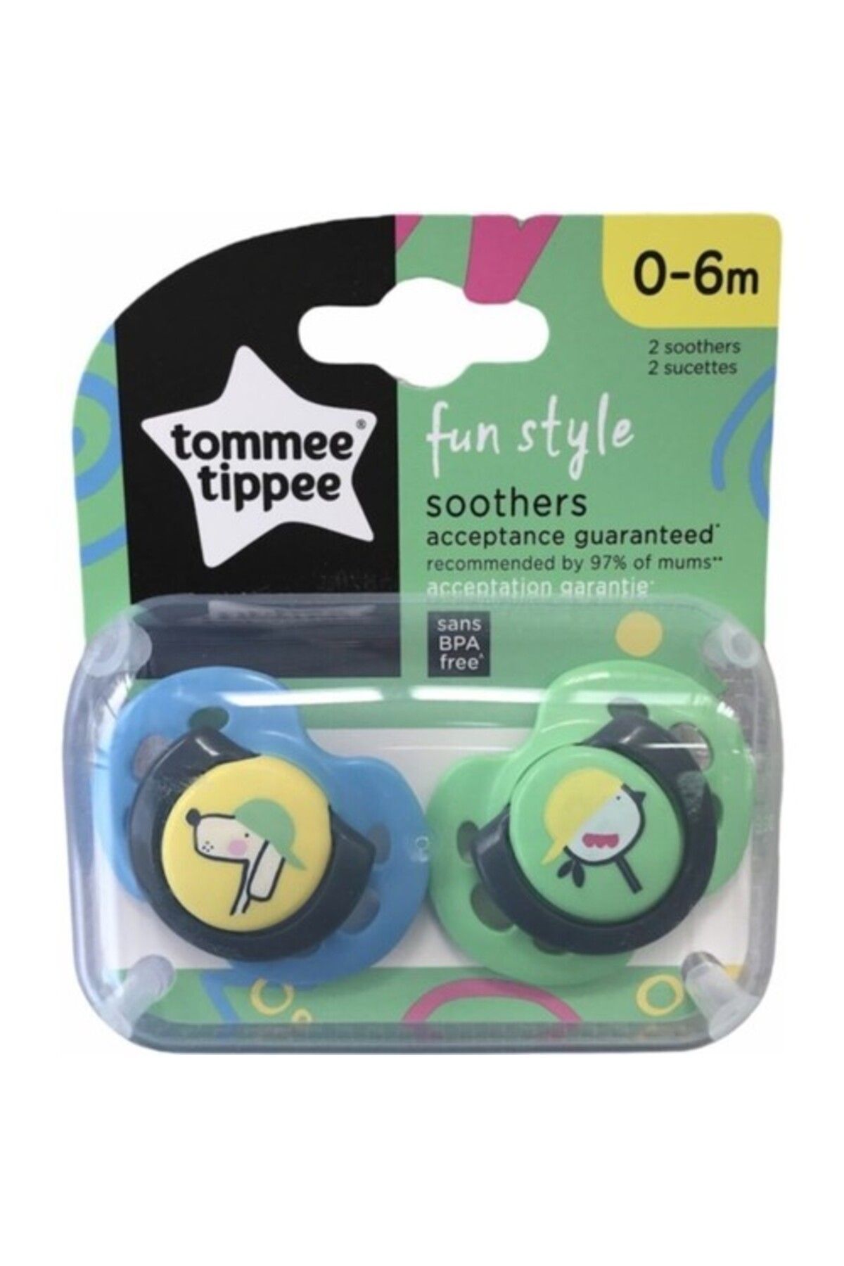 Tommee Tippee Moda Orthodontic 0-6 Ay Emzik 2'li Yeşil