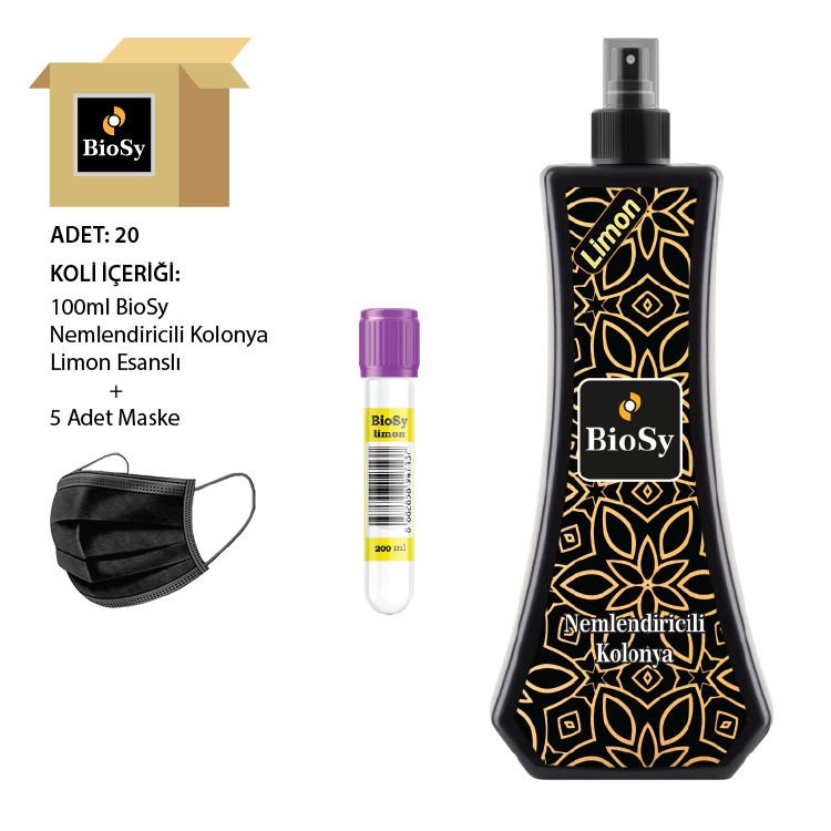 Biosy Limon Kolonya 100 ml - 20 Adet