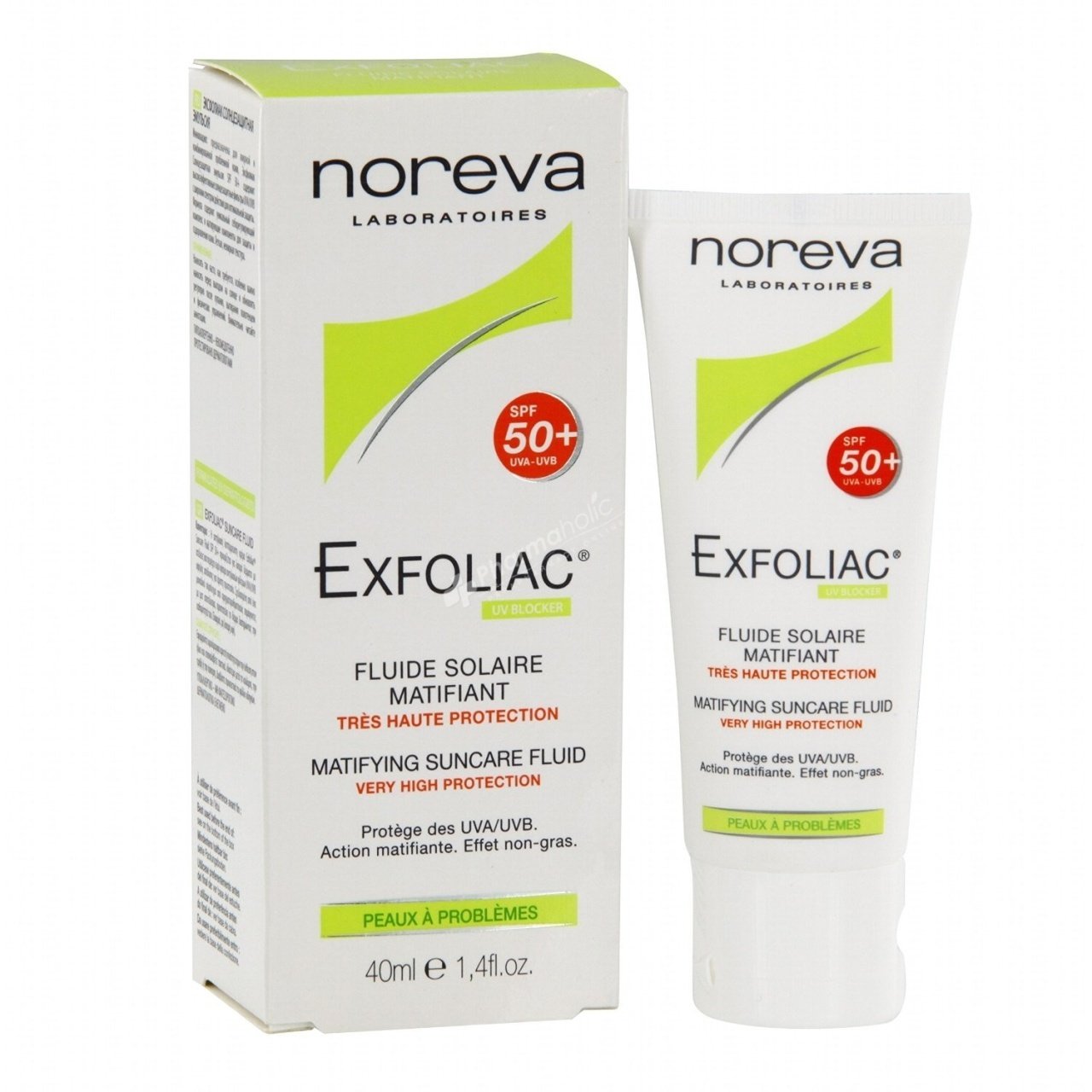 Noreva Exfoliac Matifying Suncare Fluid Spf 50+ 40ml