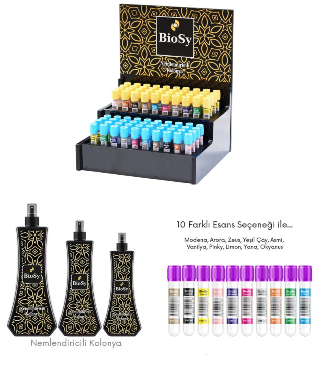 Biosy Stant 2x400ml 8x200ml 20x100ml 40 esans 10 tester