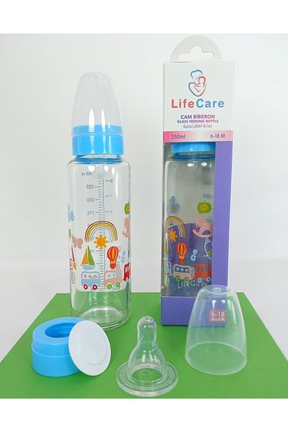 Life Care Cam Biberon 250 ml Mavi