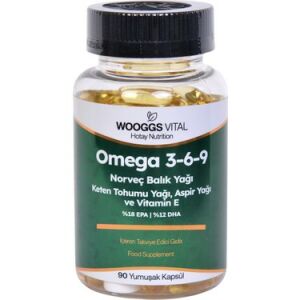 Hotay Nutrition Wooggs Vital Omega 3-6-9 Norveç Balık Yağı Keten Tohumu Yağı İçeren Takviye Edici Gıda 200 Soft Jel