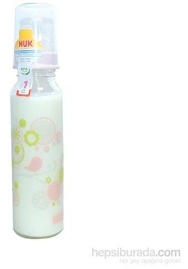 Nuk Silikon Emzikli Cam Biberon Pembe 0-6 Ay 250 ml