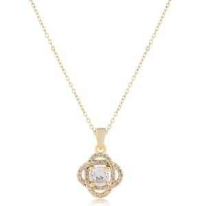 Girdap Desenli Zirkon Kolye Gold